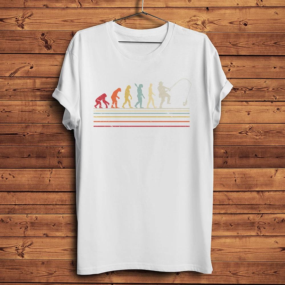 Evolution of Unisex Skiing Basketball Surfing Fishing Funny T ShirtVintage Casual Short TShirtUnisex Tee Breathable Print