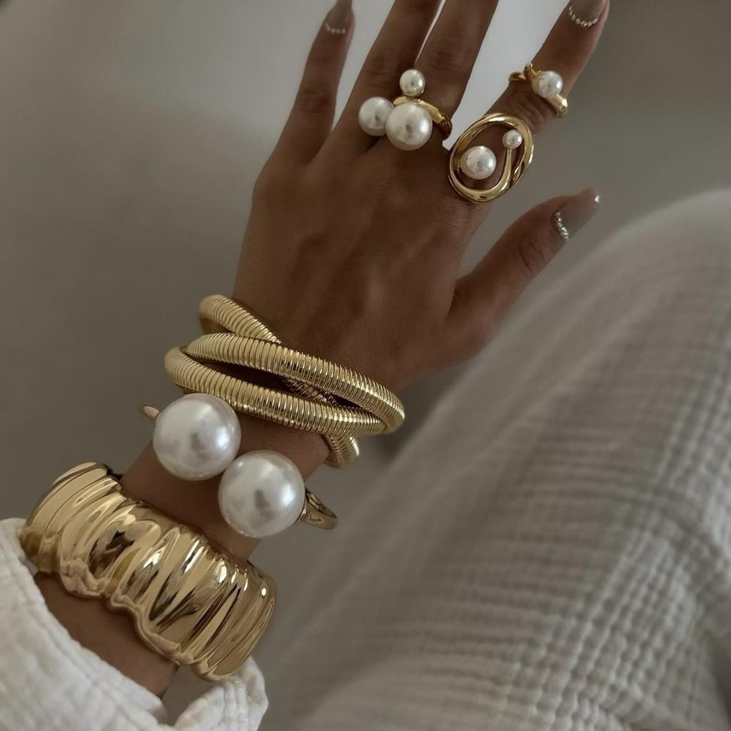 Irregular Metal Design Personality Exaggerated Bracelet for Women Hip Hop Spring Brangles Fashion High Men Jewelry Gift
