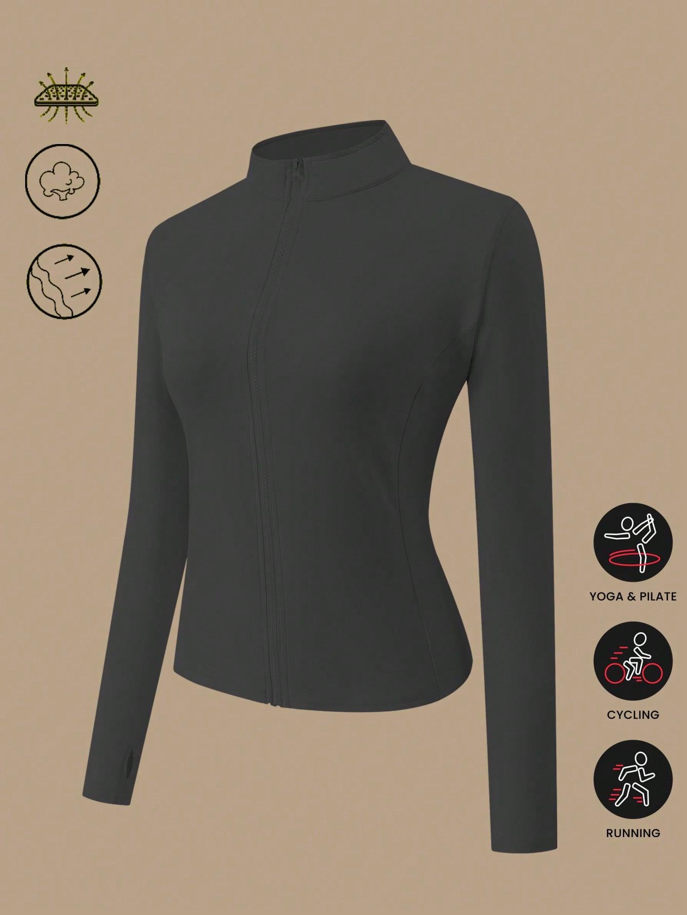 

Women s Plus Size Yoga Wear - Stylish, Simple, Sun Protection, Slim Fit, Light Sportswear. XL темно-серого