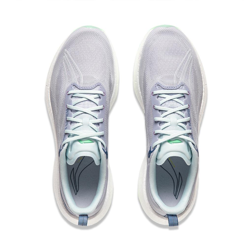 New LiNing Super Light 21 Cushioning Anti Slip Wear Resistant Breathability Low Top Running Shoes Women's Purple Smoke Blue ARBU002-34