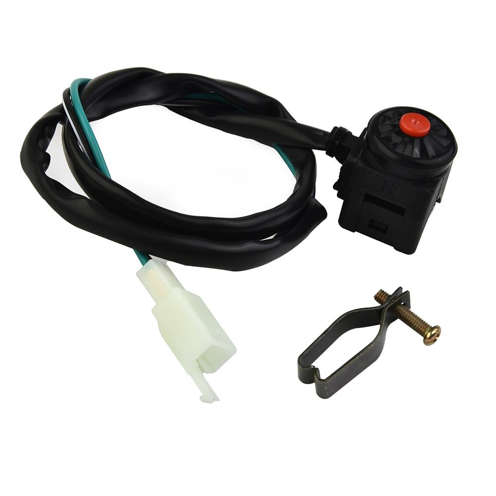 Motorbike Handlebar Mounted Kill Switch with Red Button for Horn and Starter