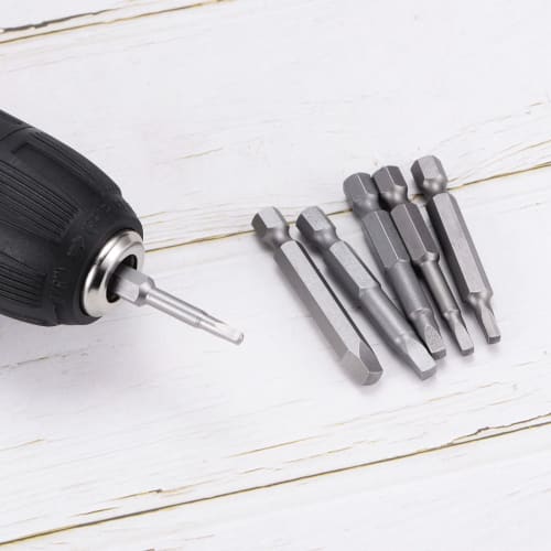 uxcell SQ1/SQ2/SQ2.7/SQ3/SQ4/SQ5 Square Screwdriver Bits, 1/4" Hex Shank, 2" Length, Magnetic, Security Screwdriver Power Tool