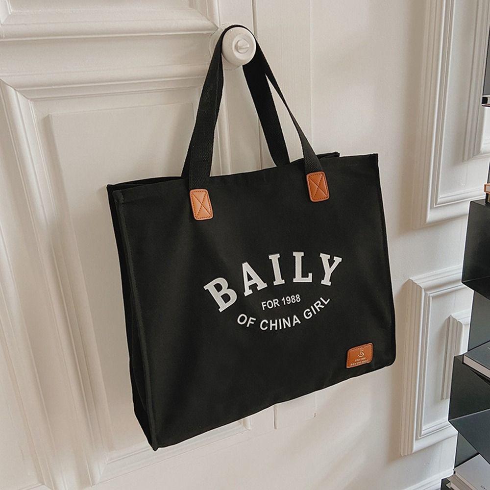 

Large Capacity Tote Bag Print Shoulder Bag Casual Letter Canvas Bag Students