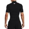 Under Armour Camiseta de Compresión de Manga Corta y Cuello Alto de Color Sólido para Hombre Tops Negro 1372586-001