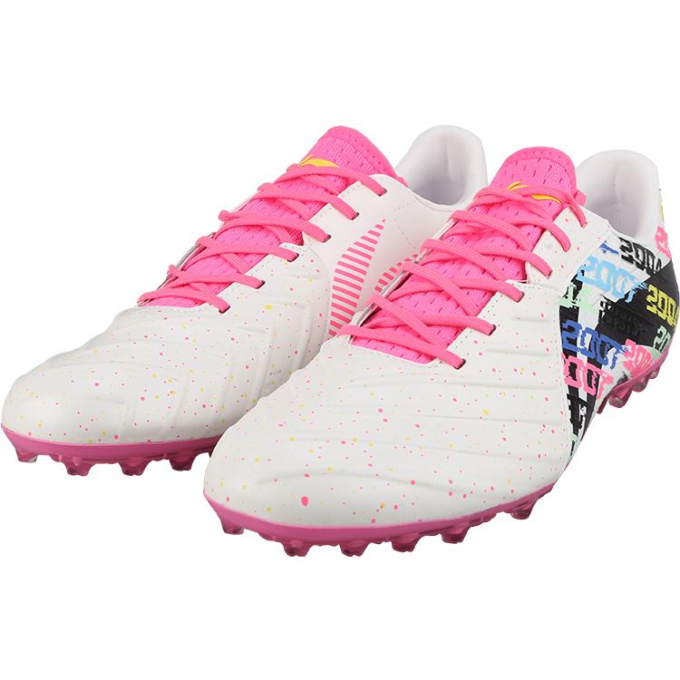 Li Ning Comfortable Versatile Sports Shock Absorbing Lightweight Football Shoes Men Football Shoes Multicolor-Pink YSFT011-5