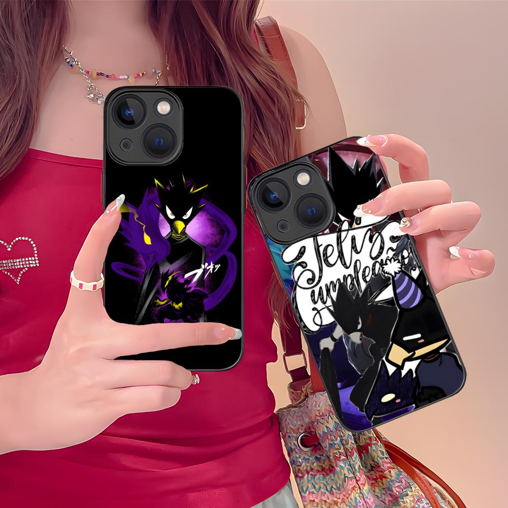 MHA Tokoyami Mobile Phone Case for iPhone 17 16 15 14 13 12 11 X XR XS 8 7 Air Pro Max Plus Mini Colorful Silicone Cover Cover