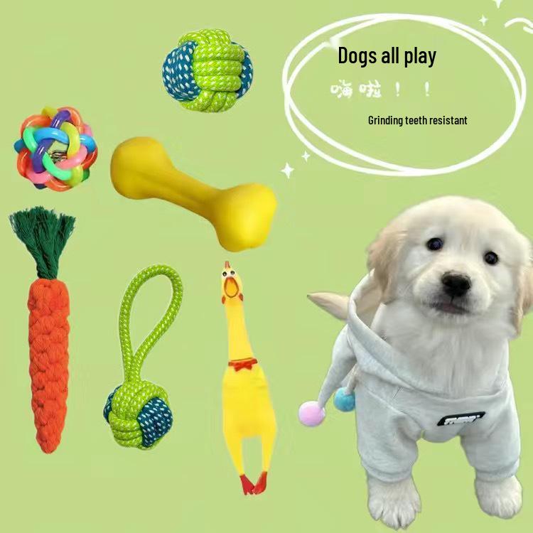 Durable Cotton Rope & Frisbee Toy Set for Small to Medium Dogs