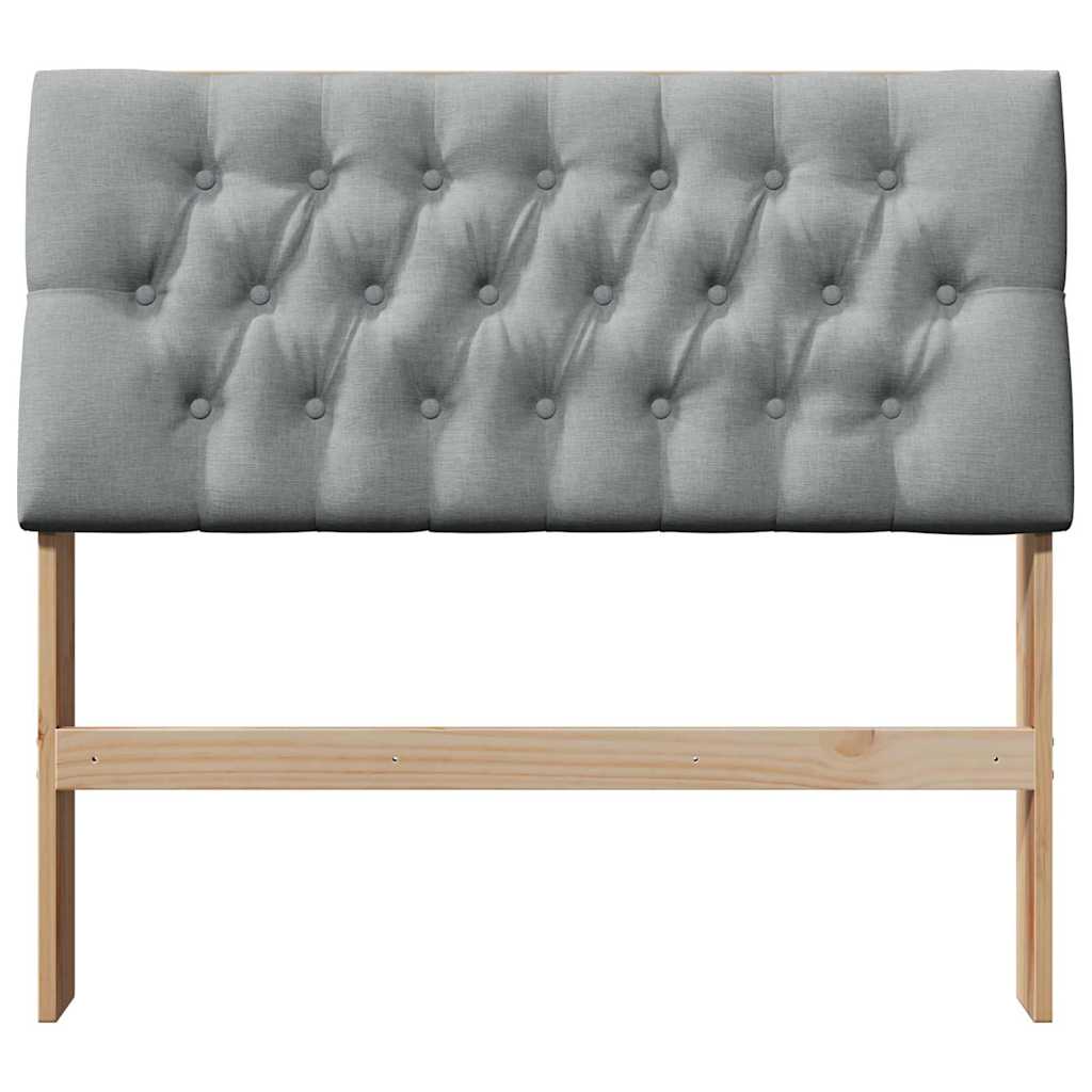 Upholstered Headboard Light Grey 100 cm Solid Pine Wood