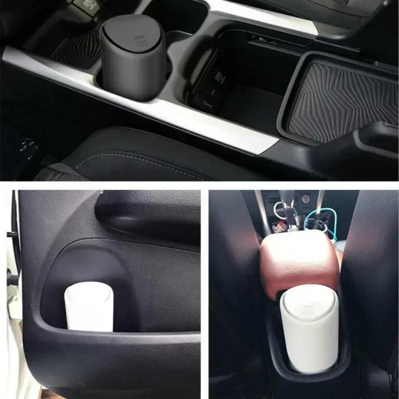 Papelera para Coche Papelera para Coche Silicona Caja para Polvo de Basura Soporte Cubo de Basura Organizador para Coche Caja de Almacenamiento Accesorios para Coche Almacenamiento