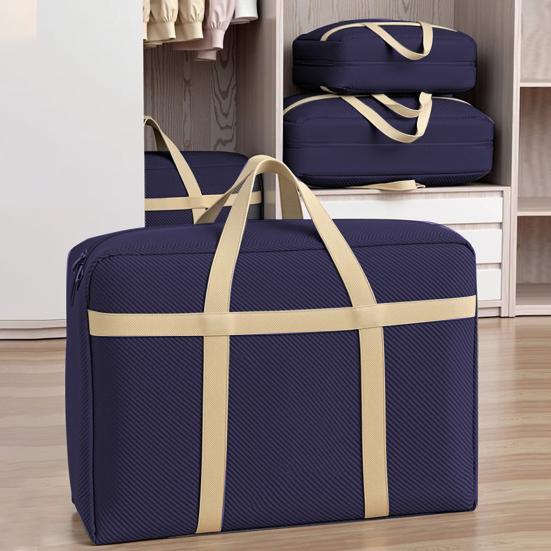 Quilt Storage Bag with Sturdy Zipper Reinforced Handles Waterproof Tear-Resistant Fabric Quilt Storage Organizer