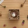 Hand Carved Wooden Bird Figurine Small Bird Statue for Home Desk Shelf Decor Housewarming Gifts for Bird Lovers