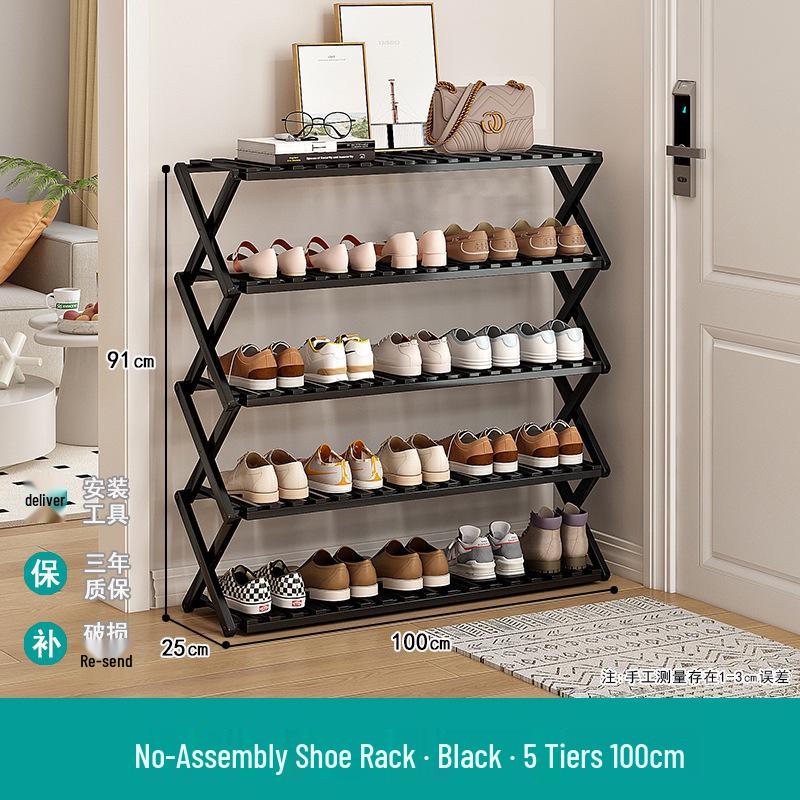 Compact Foldable Shoe Rack: Multi-Layer, No-Install, Space-Saving Storage for Indoor Entrances.