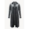 Women's Fashion  And Winter Cardigan Jacket Gold Velvet Long Windbreaker
