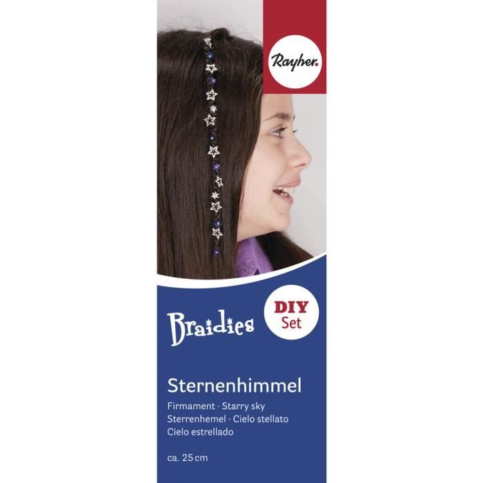 Braidy Kit parure p. Les cheveux: Fleurs, Kit 61 pces. Longueur 25 cm {couleur}