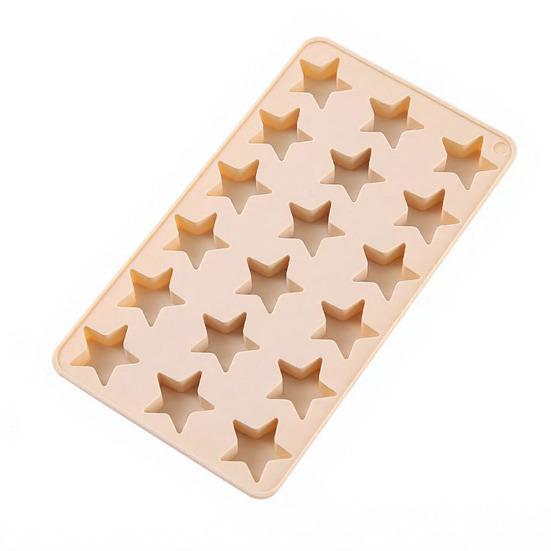 Star-Shaped Ice Cube Tray Food-Grade Silicone Ice Mold for Chocolate Candy Easy-Release Heat-Resistant Baking Tool for Home Party