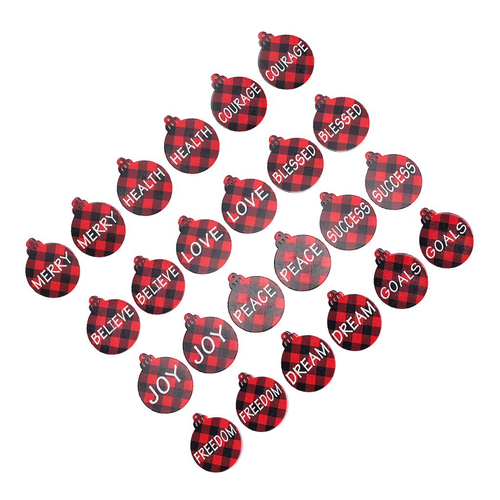 24st Juldekorationer 12 Stilar Trähantverk Semester Återanvändbar Hängande Dekorationer för Dörr Träd