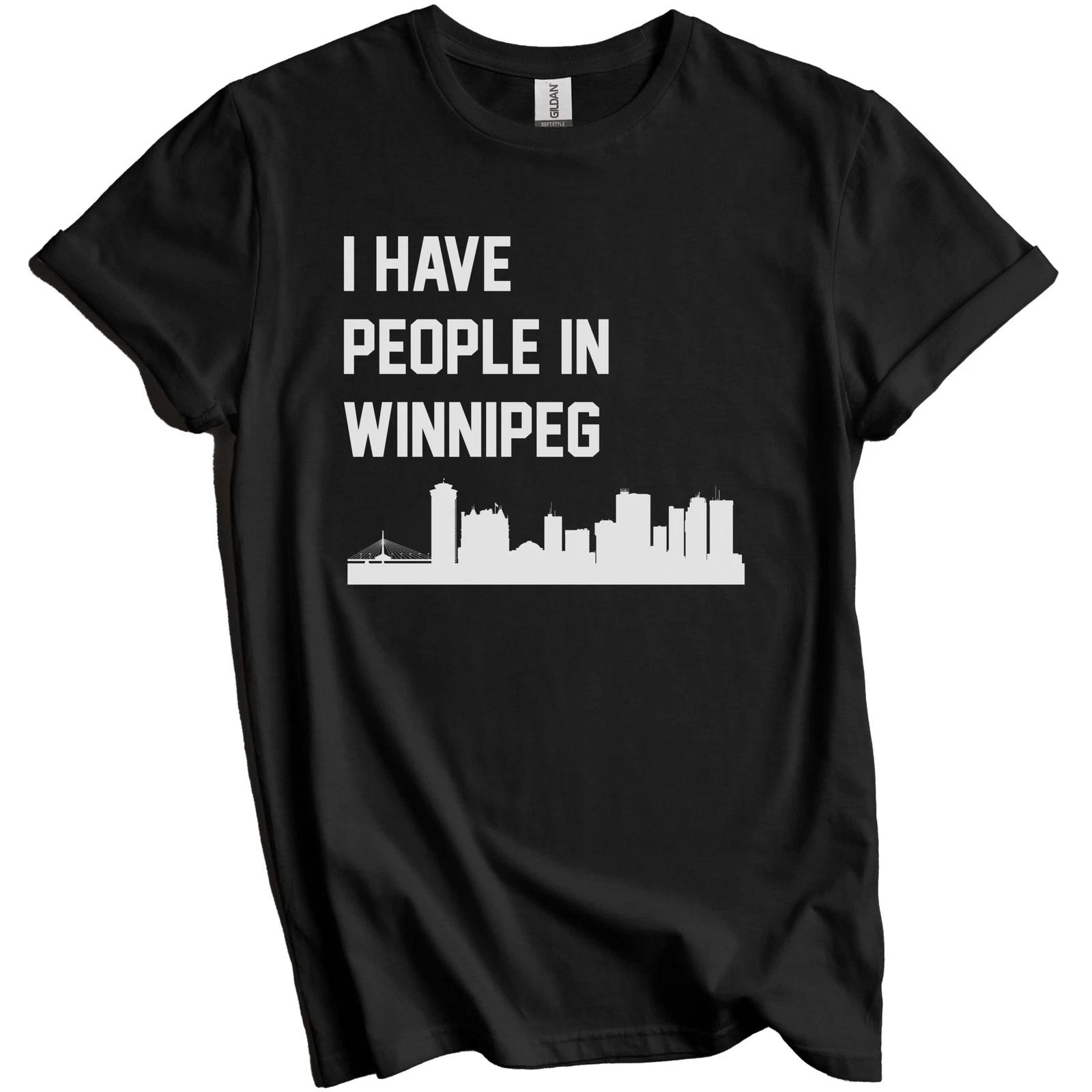 

I Have People In Winnipeg Manitoba Canada Skyline T-Shirt XL