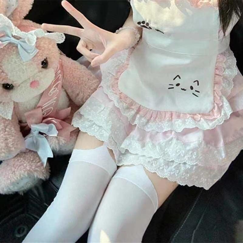 Women Suspender Wide-banded Velvet Tights Lolita Thin Thigh High Stockings with Garters Y2K JK College Style Over The Knee Socks