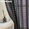 1PC NAPEARL Semi Blackout Simple and Versatile Tassel Edge Decoration Black Color Curtain for Windows Balcony Living Room and Bedroom Home Decor