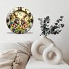 30x30cm Round Glass Wall Clock with Embossed Numerals for Textured Detail