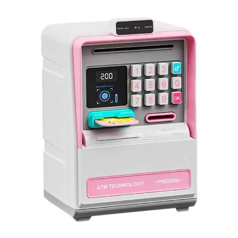 

Fun Educational Coin Storage Device With Lock System And Automatic Roller For Junior Users розовый