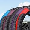 Universelle 38cm Lenkradschutzhülle PU-Leder Carbonfaser Kein Innenkreis Anti-Rutsch Atmungsaktiv Lenkradabdeckung
