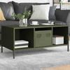 VidaXL Coffee Table Olive Green 101.5x50x43.5 Cm Cold-rolled Steel 851278