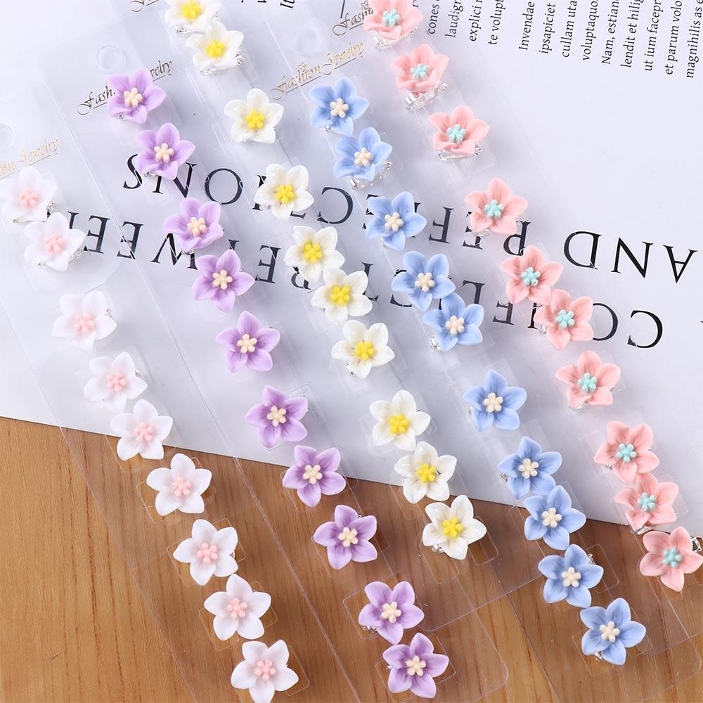 Styles Holder Kid Hair Accessories Girl Soft Ceramics Hair Claws Small Hairpins Flower Hair Clips