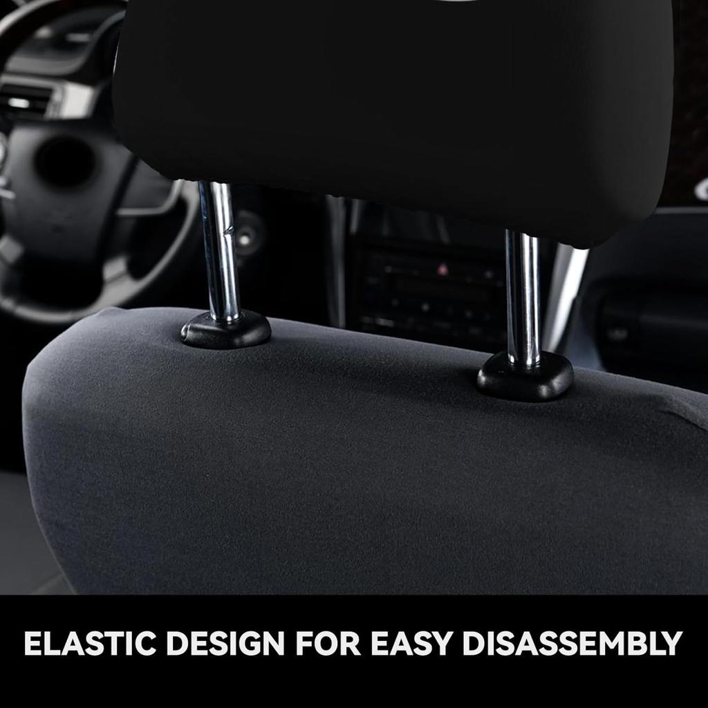 Cartoon Cute Eyes Car Headrest Covers 2 Pack Car Seat Head Rest Cover Auto Elastic Seat Coverings Vehicle Interior Accessories Protector Universal