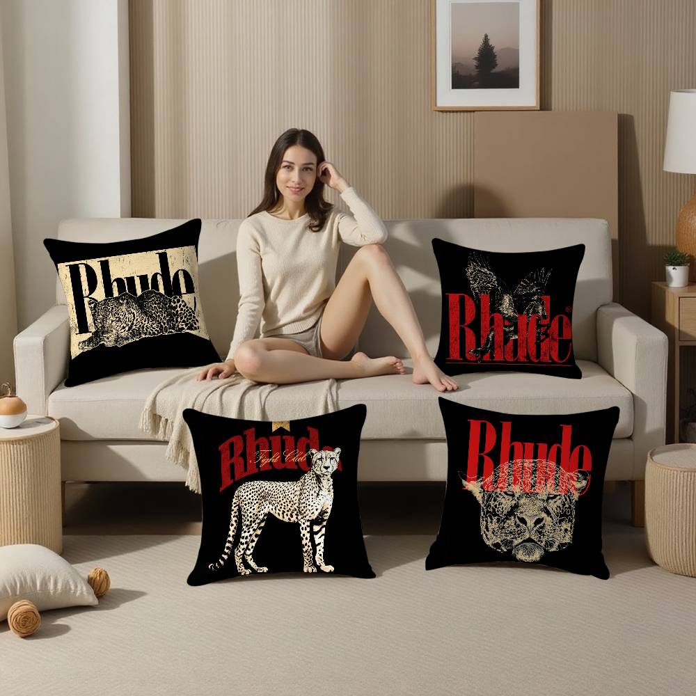 Fashion Brand R_Rhudes Pillow Case Plush Fabric Soft Double Sided Print Sofa Cushion Cover Throw Pillow Covers
