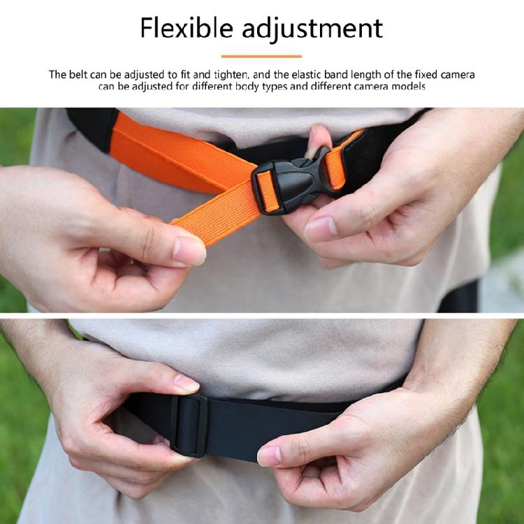 Camera Waist Strap with Double Elastic Security, Adjustable for Various Camera Types, Nylon Crafted