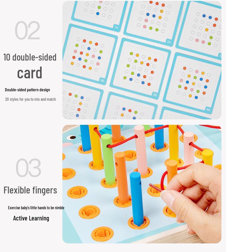 Vorschulische sensorische Perlenplatte: Feinmotorik, Puzzle & Früherziehungsspielzeug