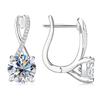 New Fashion Moissanite Stud Earrings: High-End S925 Sterling Silver Jewelry for Girls