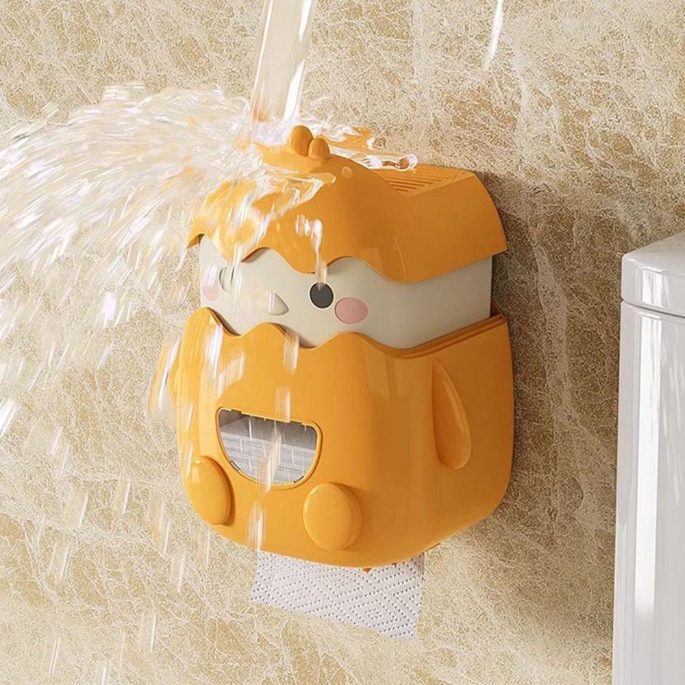 Cartoon Wall Mounted Tissue Holder Waterproof Toilet Paper Container  Entrance