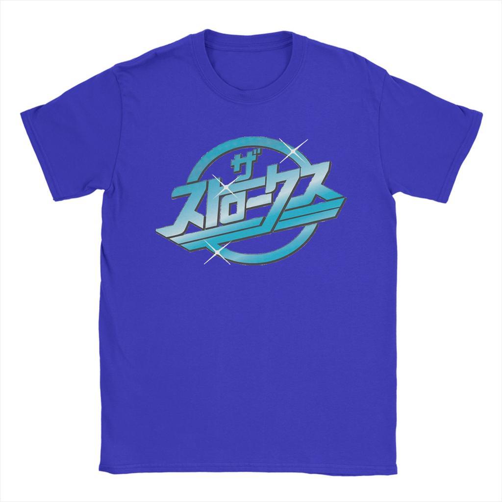 The Strokes Band T Shirts for Men Pure Cotton Funny TShirts Round Neck Tees Short Sleeve Clothing Printing