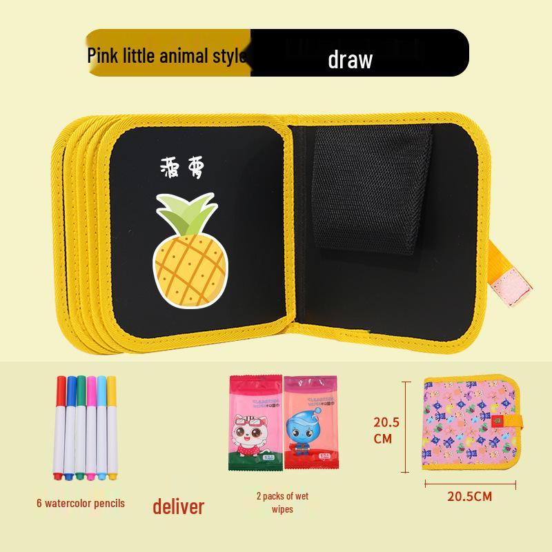 Portable Children's Drawing and Coloring Board - Reusable, Erasable, and Compact Toy for Kids