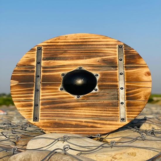60.96 Cm Wooden Shield Viking Round Shield Medieval Warrior Shield Décor Shield Best Gift Decorative