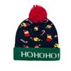 Hot Sale Jacquard Christmas Hat Hairball Ruffled New Year's Gift Winter Warm Cover Knitted Hat