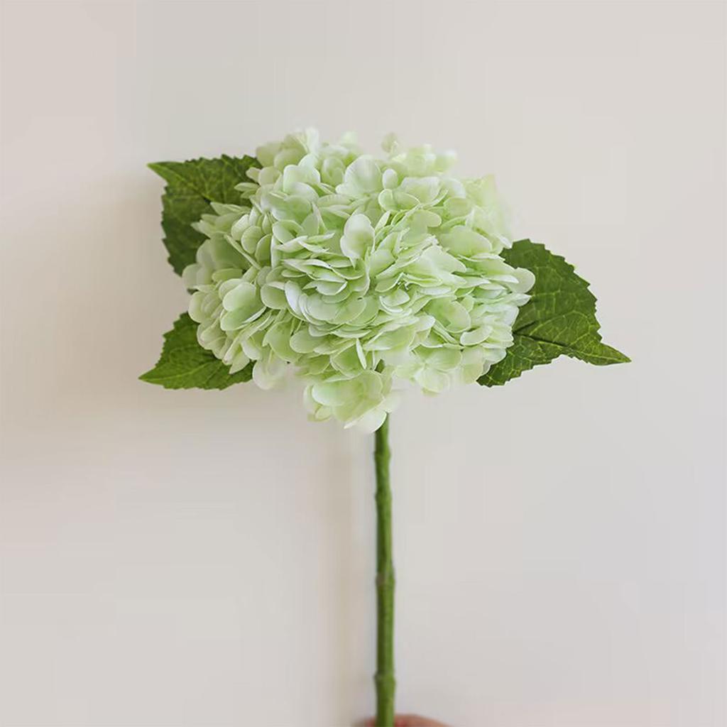 Blue Artificial Hydrangea Flowers Real Touch Green Artificial Hydrangea Branches Decoration Wedding Bouquet Flower Arrangement