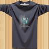 Men's Solid Color Xinjiang Cotton Long-Sleeve Heavyweight T-Shirt for Autumn