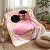 Peaceful Rainbow Flowers Theme blanket Lightweight Warm Flannel Blanket Decorative Throw Blanket for Home Decoration