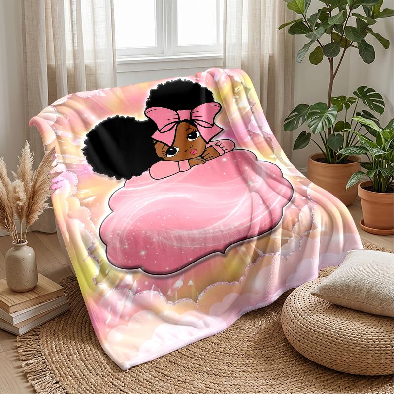 Peaceful Rainbow Flowers Theme blanket Lightweight Warm Flannel Blanket Decorative Throw Blanket for Home Decoration