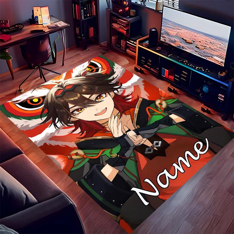 Custom personalization Genshin Impact characters Print Area Rug - Soft, Washable Non-Slip Indoor Mat,Living Room,Home&Office Decorative Rug