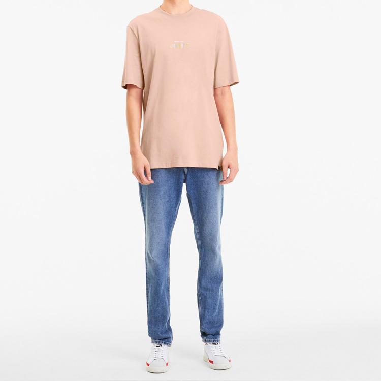 Puma Casual Short Sleeve T-Shirt Men tops Pink 597337-70