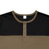 Men's Autumn New American Retro Long-sleeved Colour Blocking Henry Collar Bottoming Shirt Men's T-shirt
