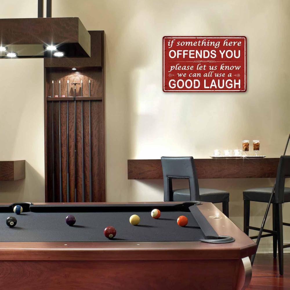 Funny Bar Sign Man Cave Vintage Metal Sign If Offensive Here Sign For Garage Home Bar Wall Decoration Display Piece Artwork