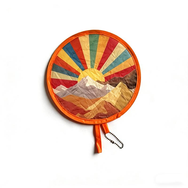 Round Folding Fan Easy to Pack Portable Cooling Solution for Summer Getaways