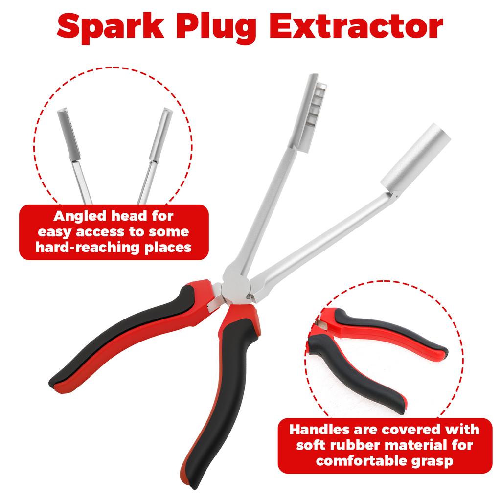 Car Spark Plug Wire Removal Pliers Tool Sleeve Type Spark Plug Puller and Round Spark Plug Pliers Spark Wire Removing Puller