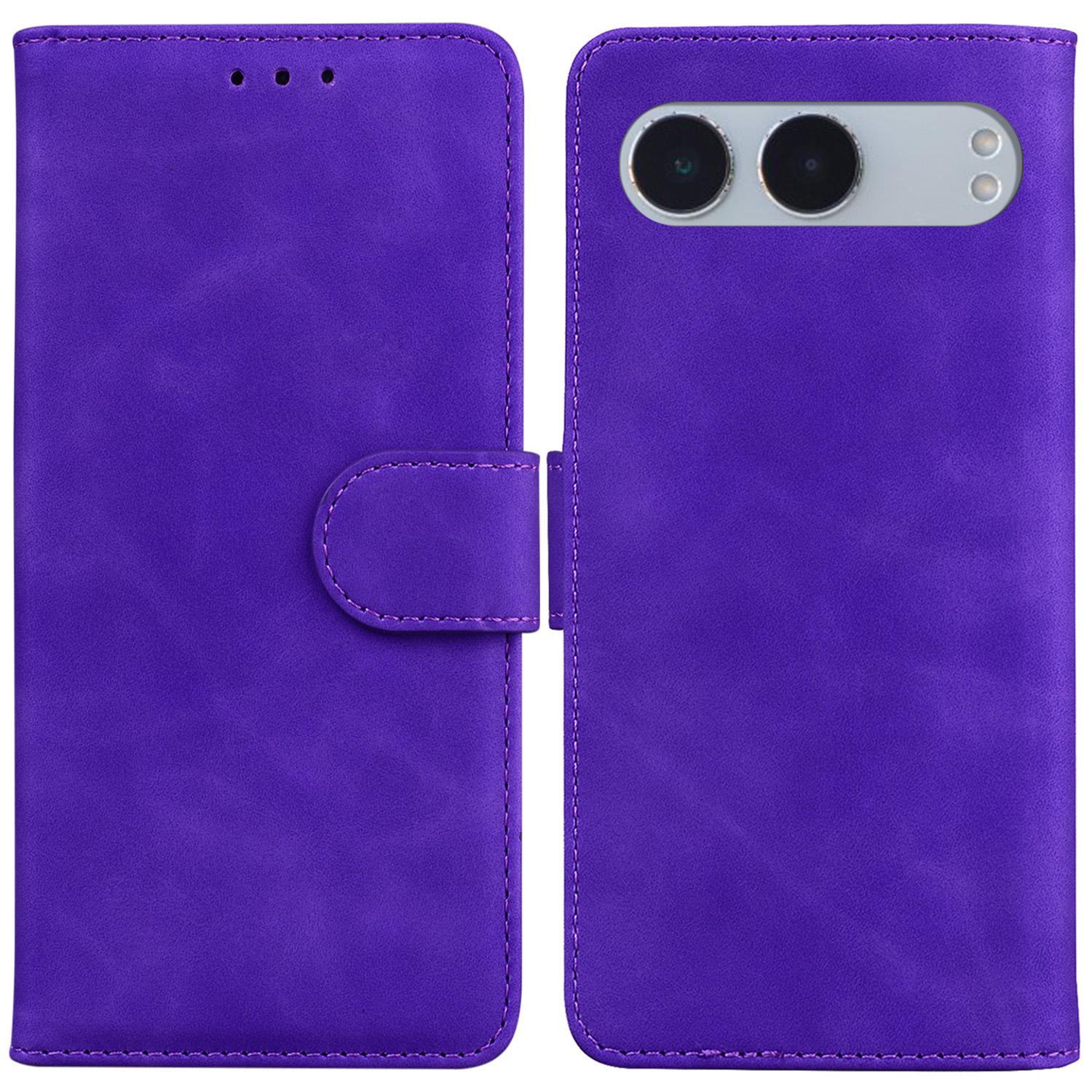 

For OnePlus Nord 4 Case Solid Color Leather Wallet Phone Cover Purple