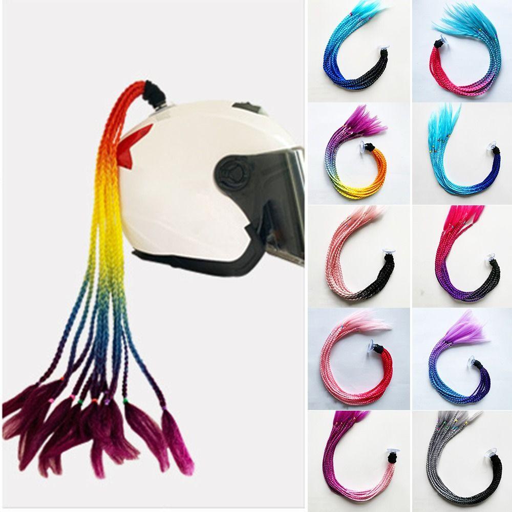 

Мотоциклетный шлем, грязная коса, хвост, косы, парик, модный шлем, косички, шлем